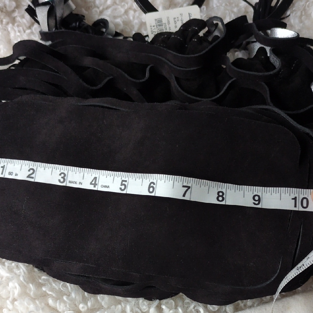 Salvatore Ferragamo Black and Silver Suade Net Bag - Picture 8 of 11